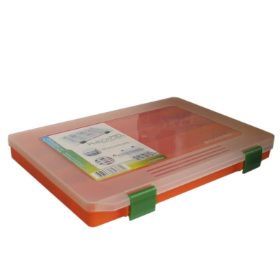 Коробка рыболова малая FisherBox 250sh slim orange (25x19x02)