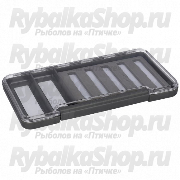 Коробка для мормышек и мушек Mikado ( 18,7 х 10,2 х 1,6см ) прозрачная, водонепроницаемая (Арт.UAM-97A-GY)