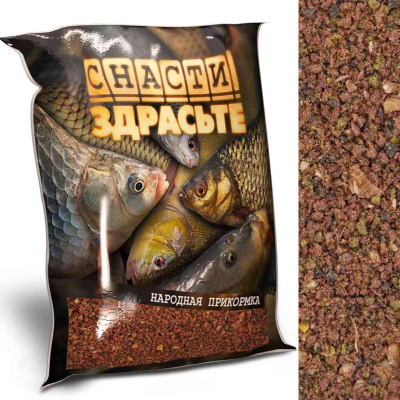 Прикормка «СНАСТИ ЗДРАСЬТЕ!» (народная) Фидер для стоячки, 6921