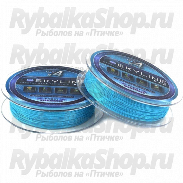 Шнур зимний Sprut Skyline Ice Braid PRO x4 (Crystal Blue/0,06mm/4,95kg/70m)