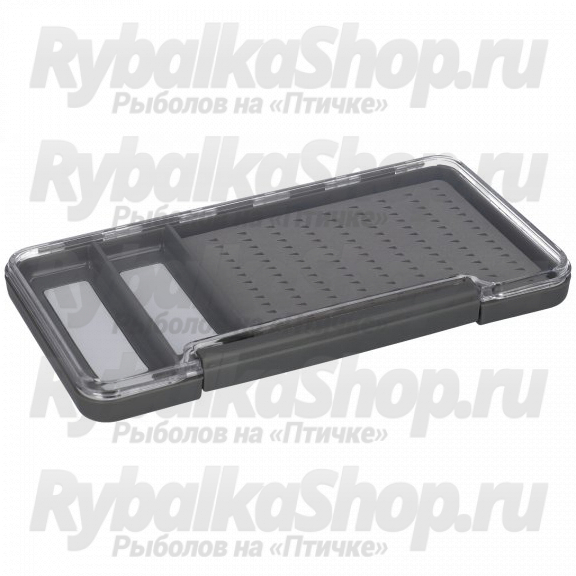 Коробка для мормышек и мушек Mikado ( 18,7 х 10,2 х 1,6см ) прозрачная, водонепроницаемая (Арт.UAM-97B-GY)