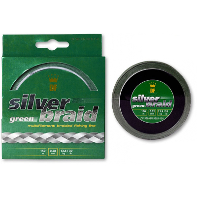 Леска плетеная DreamFish Silver Braid Green 150м 0.28мм 13.6кг