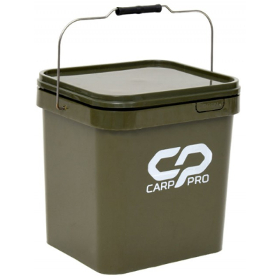 Вeдро квадратное Carp Pro пластиковое 17л темно зеленое