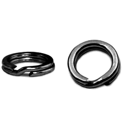 Кольцо заводное Vido-Craft Flat Double Ring 4,5*0,5 мм, Черный никель, 10 шт/уп
