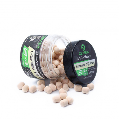 Бойлы нейтральные ZEMEX Wafters Dumbells Vanilla Spice, 8х6 мм, 20 гр