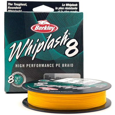 Леска плетеная Berkley Whiplash 8 NEW Yellow 300m 0,06mm 10,7kg