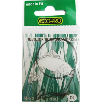 Поводок вольфрамовый ECOPRO DL 25см 10 кг (2 шт)