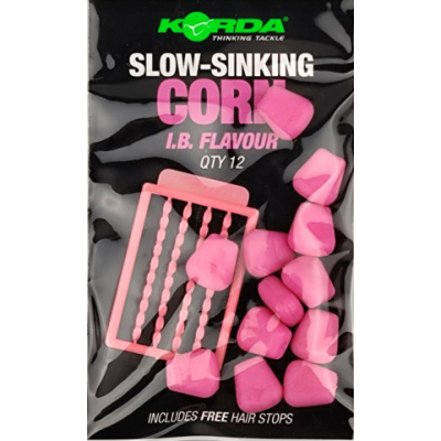 Имитационная приманка Korda Slow Sinking Corn IB Pink медленно тонущая