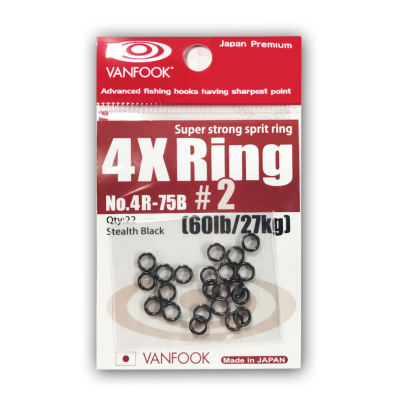 Заводные кольца Vanfook 4R-75B #2 stealth black