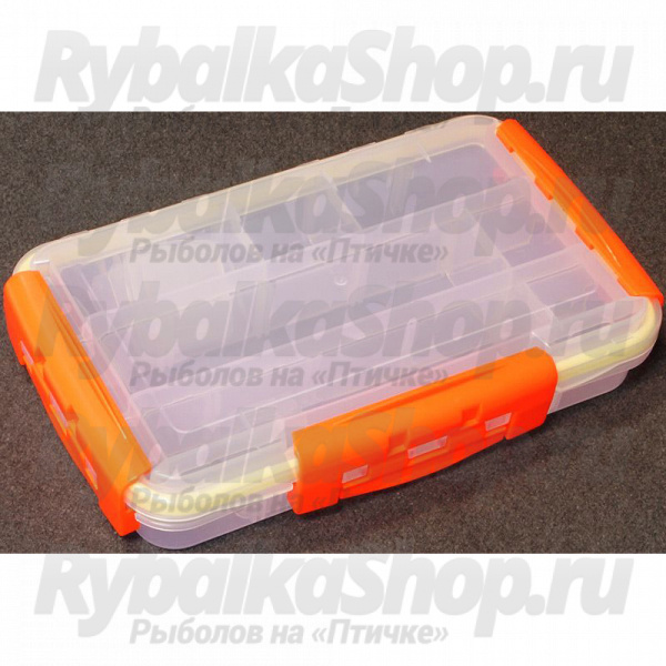 Коробка для приманок Kosadaka TB-S20B-CL, 35.5*22*5.3см, герметичная, прозрачная