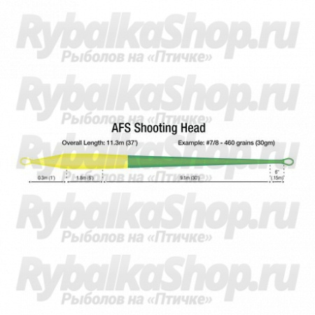 Шнур нахлыстовый Rio AFS Spey Shooting Head Sink 1 6/7S1 21
