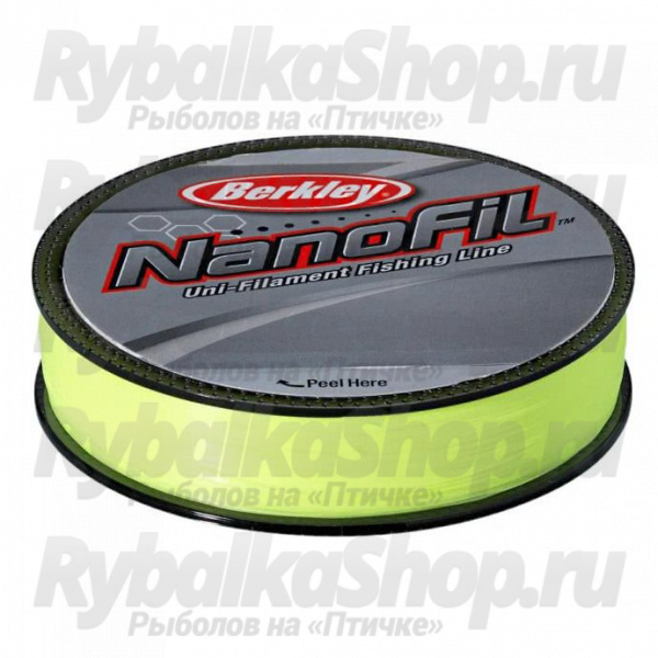 Леска плетеная Berkley Nanofil 125m Hi-Vis Chartreuse 0,17mm 9,7kg