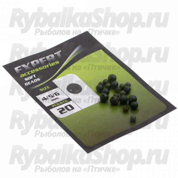 Набор бусин резиновых Carp Pro 4, 5, 6 мм (20 шт)