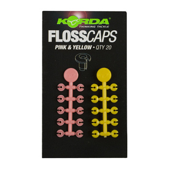 Стопор для бойлов Korda Floss Caps Pink/Yellow KFLC3