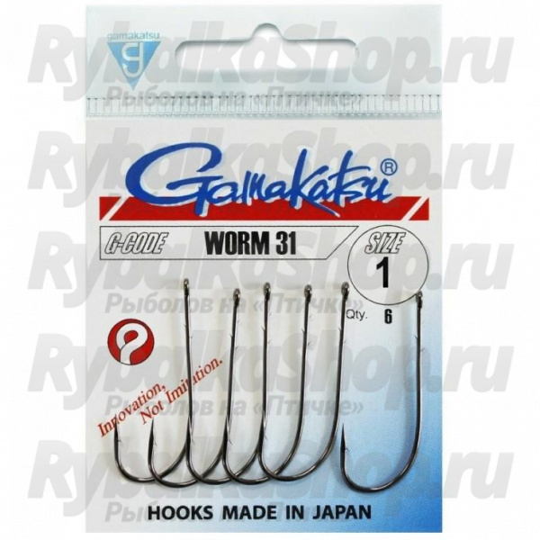 Крючок Gamakatsu Hook Worm 31 SPR (Black) №02