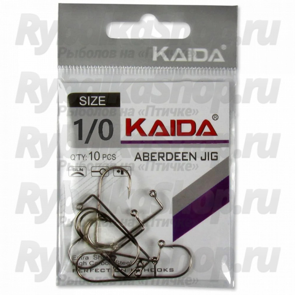 Крючки одинарные Kaida ABERDEEN JIG размер 1
