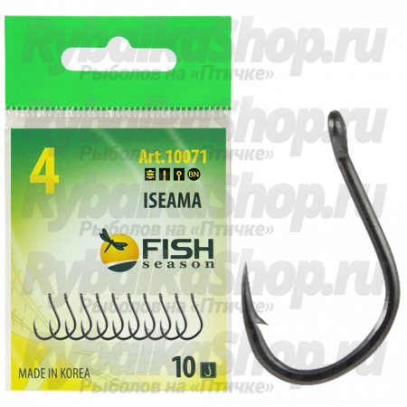 Крючок Fish Season Iseama-Ring №3 с ушком, покрытие BN (10 шт)