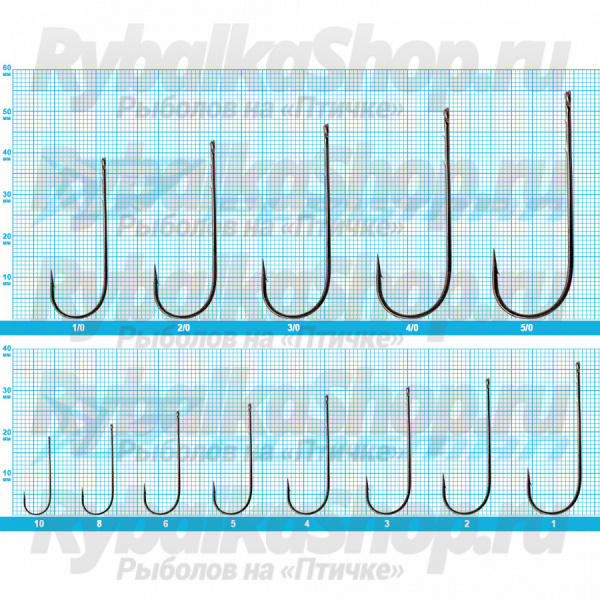 Крючки Azura Long Shank Hook №2