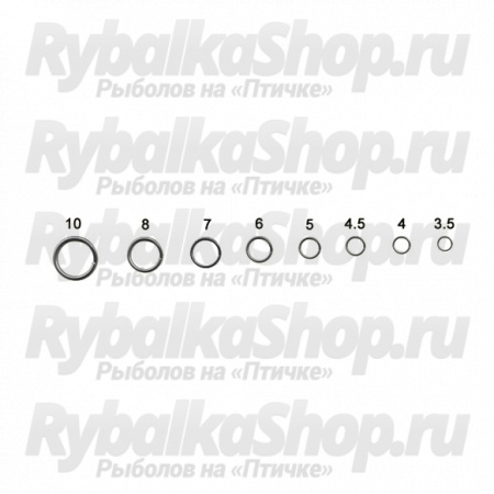 Кольцо заводное Mottomo Split Ring 8мм/20кг 10 шт.