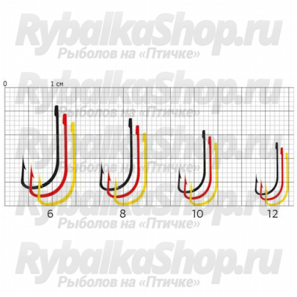 Крючки Cobra ALLROUND сер. CA121MIX разм. 012 10шт.