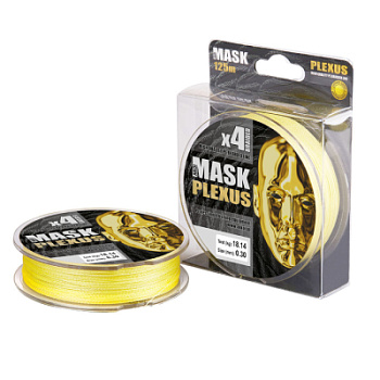 Леска плетёная AKKOI Mask Plexus 125m (yellow) d0,24mm