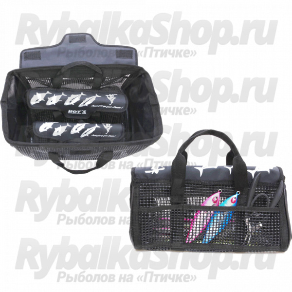 Сумка для джиговых блесен Hots Lure Mesh Bag L Black