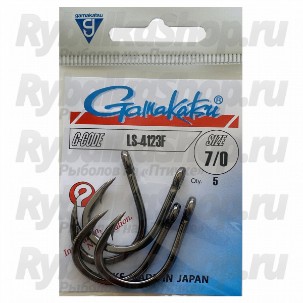 Крючок Gamakatsu Hook LS-4123F Black №4/0