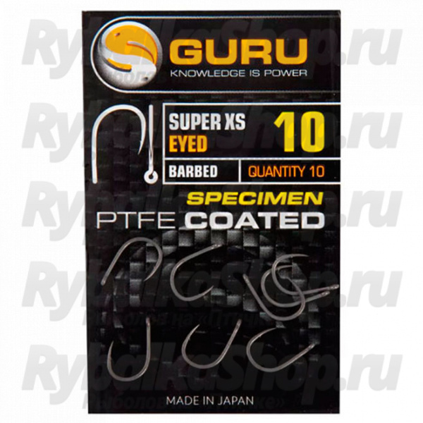 Крючок Guru Super XS Eyed №18 с бородкой