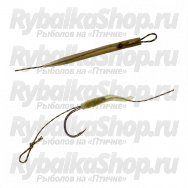 Поводок готовый с крючком и лентяйкой Carp Pro WG №4 25lb