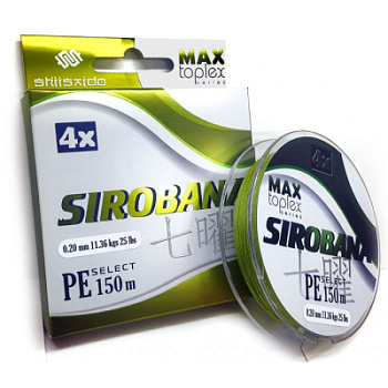 Шнур плетеный Shii Saido Sirobana 4X, L-150 м, d-0,18 мм, test-9,09 кг, mosgreen