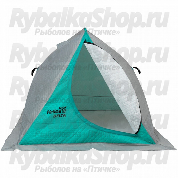 Палатка зимняя двускатная Helios Delta Комфорт biruza/gray (HS-ISDC-BG)
