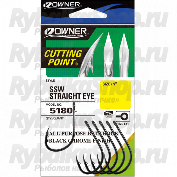 Крючок Owner OC SSW Straight w/eye BC №3/0 7шт