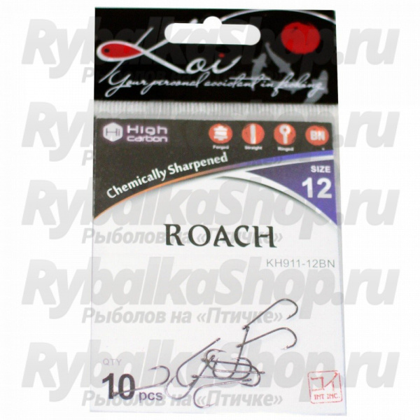 Крючок Koi Roach, размер 10 (INT), цвет BN (10 шт.)