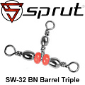 Sprut SW-32 BN Barrel Triple Swivel Style 2 (Red Beads)/Т-образный Sprut SW-32 BN Barrel Triple Swivel Style 2 (Red Beads)/Т-образный