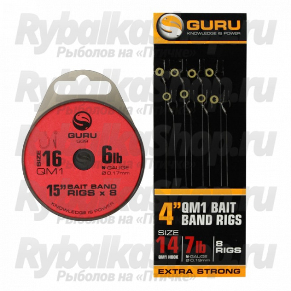 Готовая оснастка Guru Bait Band QM1-15 hook #18 0.19mm GRR040