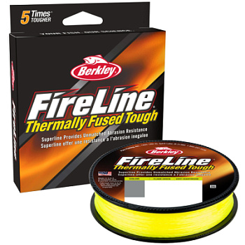 Леска плетеная Berkley Fireline Fused Original 150м Яркозеленая 0,25мм 18,4кг