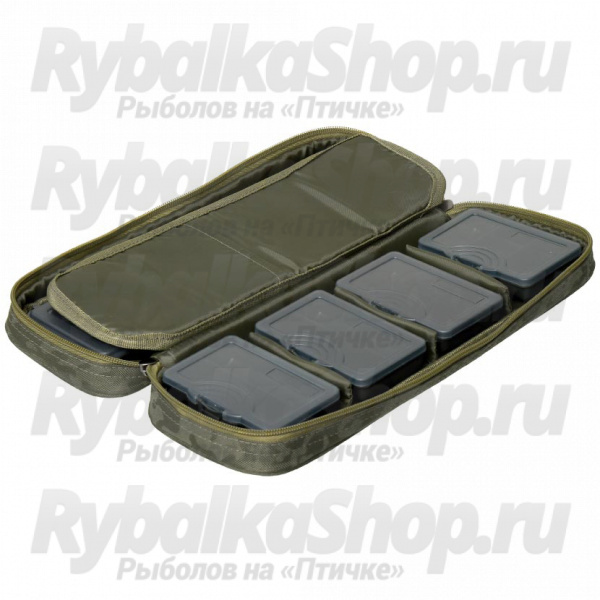 Сумка Carp Pro Diamond для оснасток с поводочницей и 4-мя коробками 36х12х17см (CPLD66750)