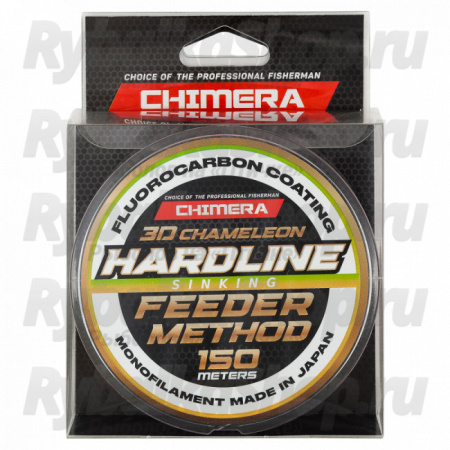 Леска Chimera Hardline Method Feeder Fluorocarbon Coating 3D Chameleon Sinking 150m # 0.286