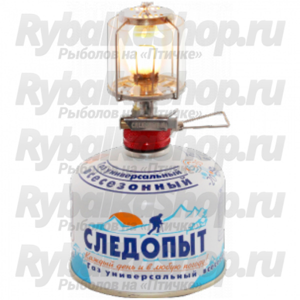Светильник портативный газовый "Следопыт - Светлячок", пьезо, стекл.