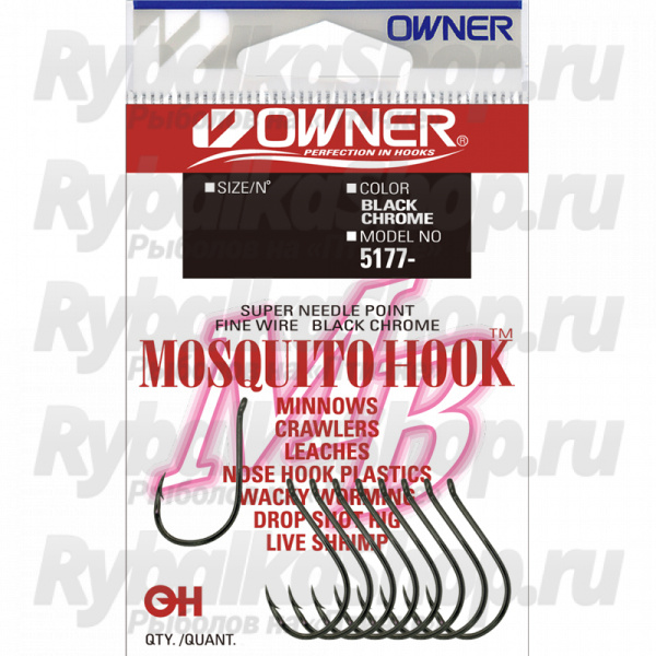 Крючок Owner 5177 (B-72) Mosquito Hook BC №10