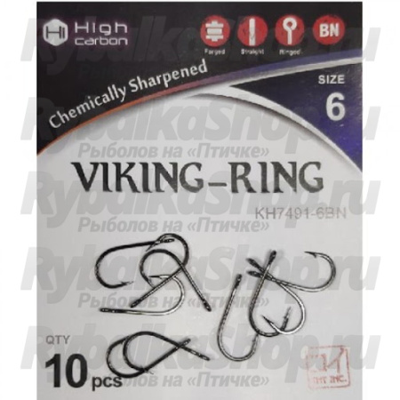 Крючок Koi Viking-Ring, размер 6 (INT), цвет BN (10 шт.)