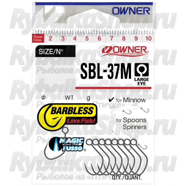 Крючок Owner SBL-37M Teflon №10 10шт