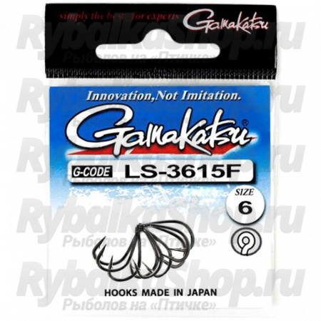 Крючок Gamakatsu LS-3615F 11p N/L Black №12