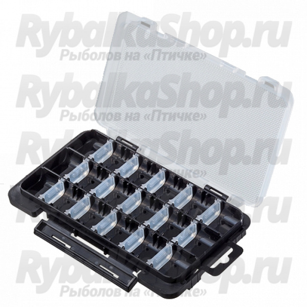 Коробка Meiho Light Game Case J C.BK 3 отделения с 15 разделителями 175×105×18 mm