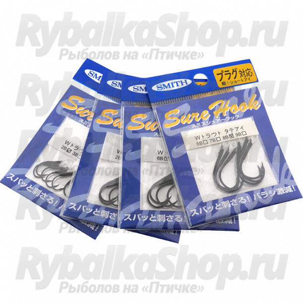 Крючки для воблеров и блесен Smith Assist Hook Vertical №B2 (6шт./упак.) 5мм.