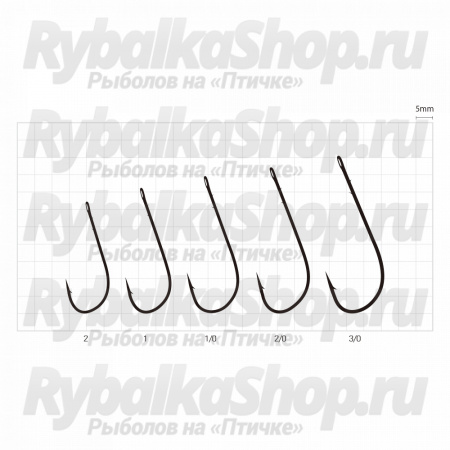 Крючок Sasame WORM 0715 NS №1