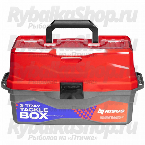Ящик для снастей трехполочный Nisus Tackle Box красный (N-TB-3-R)