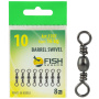 Вертлюг бочонок Fish Season Barrel Swivel №7 (23 кг), (упак. 6 шт)