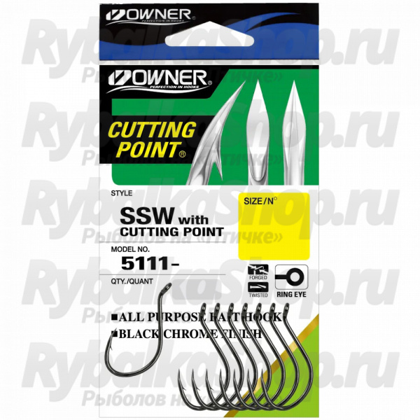 Крючок Owner Cut SSW BC №10/0 3шт
