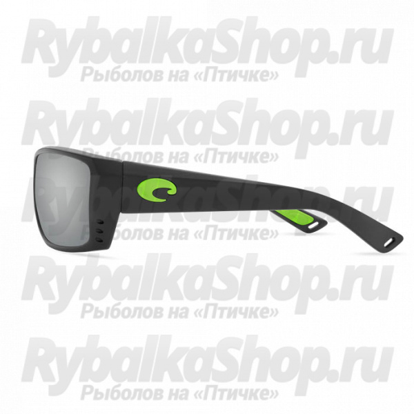 Очки поляризационные Costa Cat Cay 580 P (Matte Black w/Green Logo/Gray Silver Mirrow 580 P/Large)